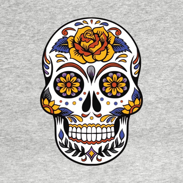 Awesome Skull  Death Mexican Muertos Halloween Gift Idea by MIRgallery